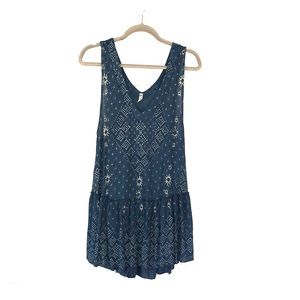 Free People Intimately dress blue and stars size S